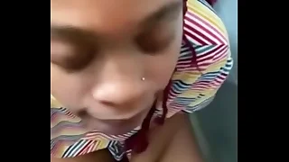Ebony cumshot facial anent the spend a penny